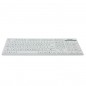Tastatura slim interfata USB, cu fir, 107 taste, Activejet K-3016SW, Alb