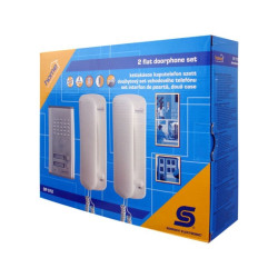 Set interfon poarta pentru 2 locuinte, cu fir, Home