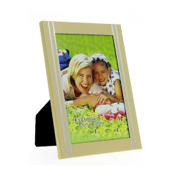  Rama foto Golden Memories metalica, 10x15, pentru birou, insertii arginti