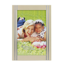  Rama foto Golden Memories metalica, 10x15, pentru birou, insertii arginti