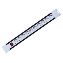 Prelungitor, protectie copii, intrerupator, 10 prize, 2 m, 3500W, Home