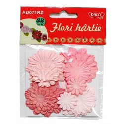 Set 32 flori de hartie colorate Daco