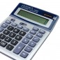 Calculator de birou, alimentare duala, 12 digiti, afisaj mare, albastru