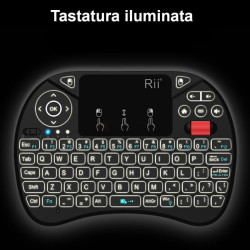 Mini tastatura wireless unique scroll, Rii i8X