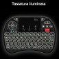 Mini tastatura wireless unique scroll, iluminata, touchpad 2.5 inch, 92 taste, Rii i8X