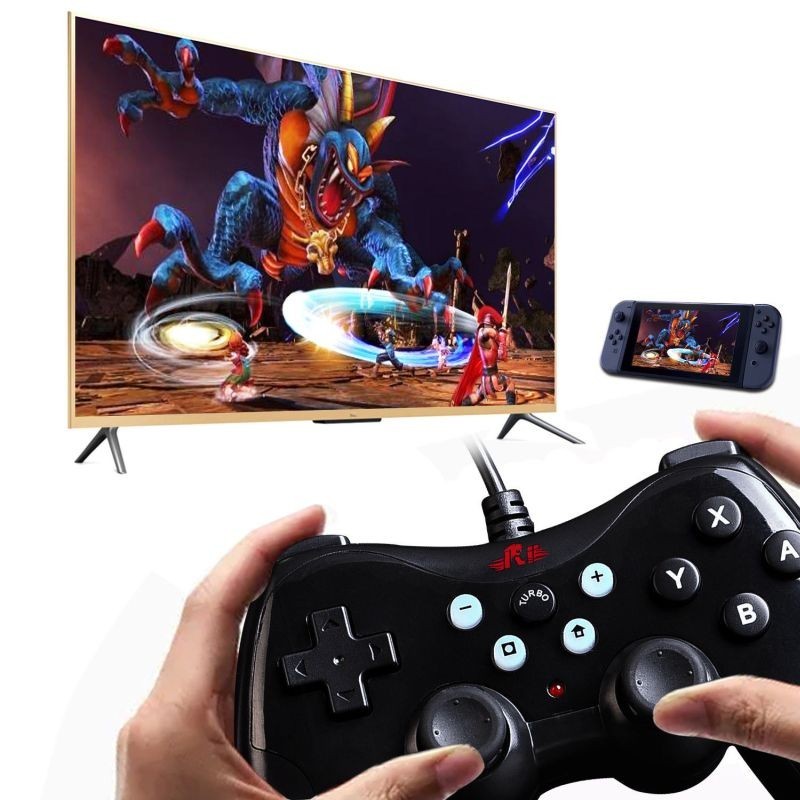 Gamepad USB pentru Nintendo, motor de control dublu, vibratii, Rii