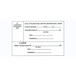 Dispozitie plata/incasare caserie, format A6, fata/verso