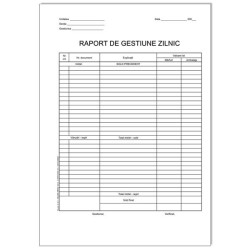 Raport de gestiune zilnic, A4 RS, 2 exemplare, 50 set/bloc