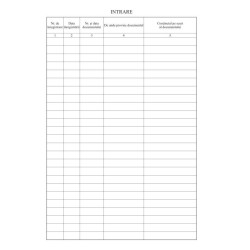 Registru intrare/iesire, format A4, vertical, cartonat