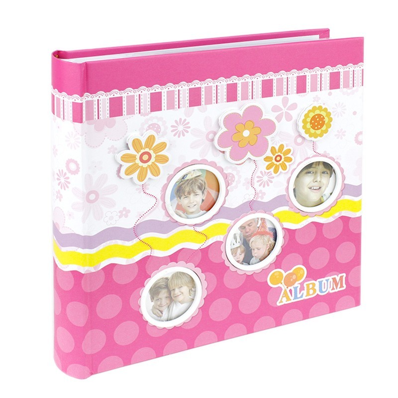 Album foto PinkFlower personalizabil, 10x15, 200 poze, 50 file slip-in