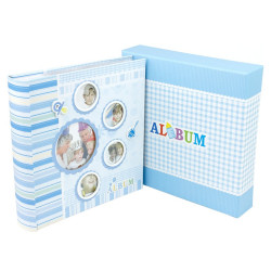 Album poze BlueBoy personalizabil, 10x15, 200 foto, slip-in, husa tip cutie