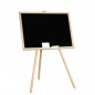 Tabla cu creta pentru copii, 65x48 cm, rama lemn, suport 3 picioare