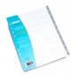 Separatoare numerice pentru documente A4, cu perforatii, plasticate, Exxo Separatoare numerice pentru documente A4, cu perforatii, plasticate, Exxo