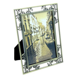 Rama foto metalica Nobless, 10x15 cm, pentru birou, crom