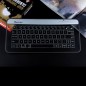 Tastatura Bluetooth sticla tactila, LED, cu touchpad gesture, curatare antiseptica