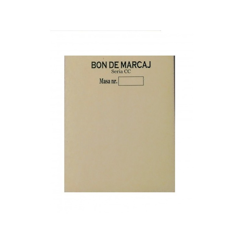 Bon de marcaj, format A7, hartie autocopiativa in 2 exemplare Bon de marcaj, format A7, hartie autocopiativa in 2 exemplare