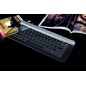 Tastatura Bluetooth sticla tactila, LED, cu touchpad gesture, curatare antiseptica