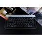 Tastatura Bluetooth sticla tactila, LED, cu touchpad gesture, curatare antiseptica