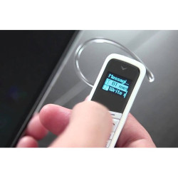 Mini telefon cu casca bluetooth wireless dual sim BM50 GTStar alb
