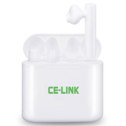 Casti stereo Bluetooth 4.2, 800 mAh, LED, stand incarcare, alb