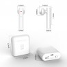Casti stereo Bluetooth 4.2, 800 mAh, LED, stand incarcare, alb