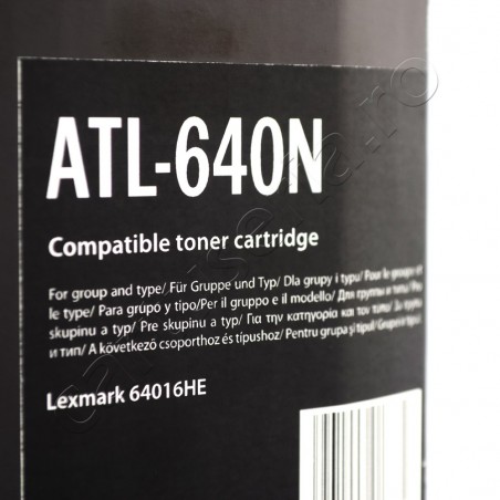 Cartus toner compatibil T640 Black pentru Lexmark, Premium Activejet, Garantie 5 ani