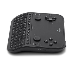 Mini tastatura si gamepad wireless, 6 in 1, jack 3.5 mm, negru, Uniplay