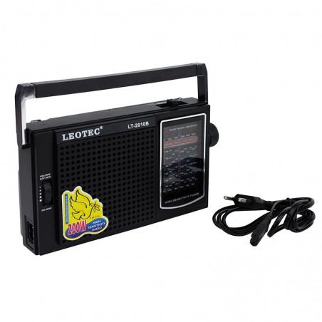 Radio portabil 2.5W, 12 benzi FM/TV/MW/SW1-9, LEOTEC