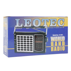 Radio portabil FM TV MW SW, antena telescopica, potentiometru, Leotec