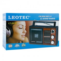 Radio portabil clasic, 11 benzi, sensibilitate ridicata, ABS, Leotec