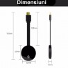 Receiver Wireless, port HDMI, Miracast, DLNA, 512 MB, Android/iOS, rezolutie HD