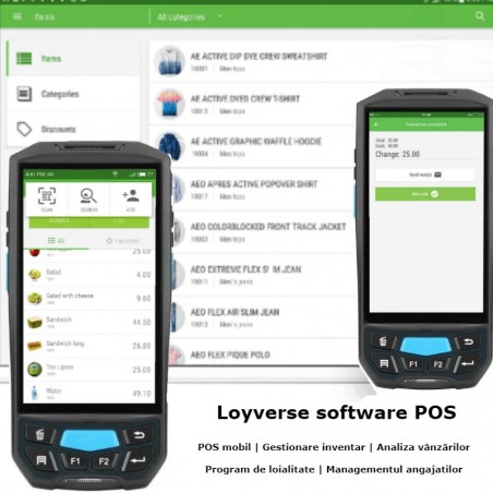 Sistem POS touchscreen, Android 7.0, functie cititor coduri de bare, POS PRO