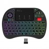 Mini tastatura wireless iluminata RGB, touchpad, rotita scroll, Rii X8