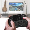 Mini tastatura wireless iluminata RGB, touchpad, rotita scroll, Rii X8