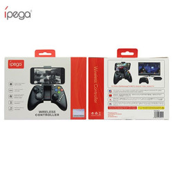 Controler gamepad Bluetooth, Android, iOS, 16 butoane, stand telefon, Ipega