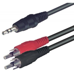 Cablu audio stereo, mufa jack 3.5 mm, 2 mufe RCA