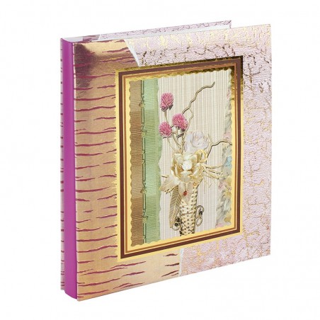 Album Gold Flowers, 80 fotografii 13x18 cm, buzunare slip-in, cutie