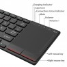 Tastatura Wireless, touchpad 4.5 inch, Rii