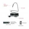 Camera endoscop HD, 8 LED-uri, WiFi, Android iOS, 1600x1200 pixeli, IP68