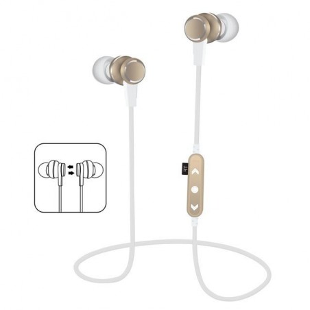 Casti audio Bluetooth sport In-ear, slot TF, hands free, suport magneti