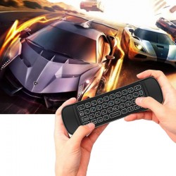 Mini tastatura wireless si telecomanda Smart TV, Xbox, PS4, Airmouse 3D 6 axe, Rii MX6