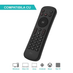Minitastatura Wireless 3 in 1, conectare automata, compatibila Smart TV, PC
