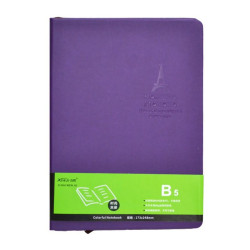 Agenda B5, 100 pagini, semn de carte inclus, coperta buretata, mov