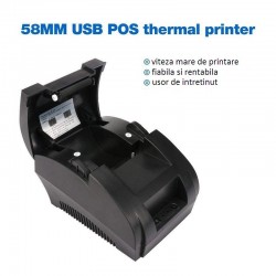 Imprimanta termica POS, 203 DPI, latime 58 mm, conectare USB