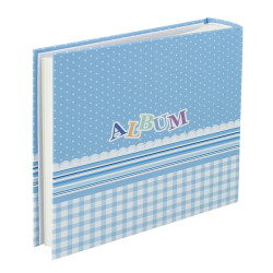 Album foto Baby Four albastru personalizabil, 50 file cartonate, 200 poze 10x15