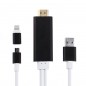Cablu adaptor USB Lighting HDMI in HDTV, 2 in 1, Android iOS, 1080P, 175 cm 