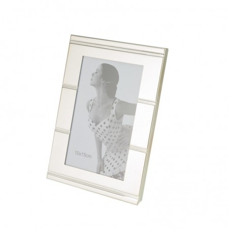 Rama foto format 10X15, metal, cu insertie striata, RESIGILAT