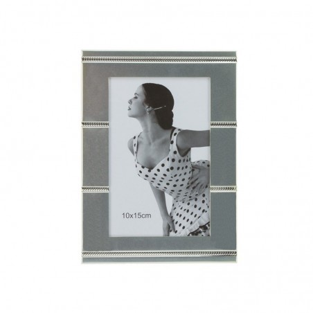 Rama foto format 10X15, metal, cu insertie striata, Resigilata