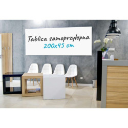 Tabla sticker de scris autocolanta, 200x45 cm, carioca inclusa, alb