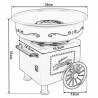 Masina pentru vata de zahar, 450W, 31x30x30x12, alb-roz